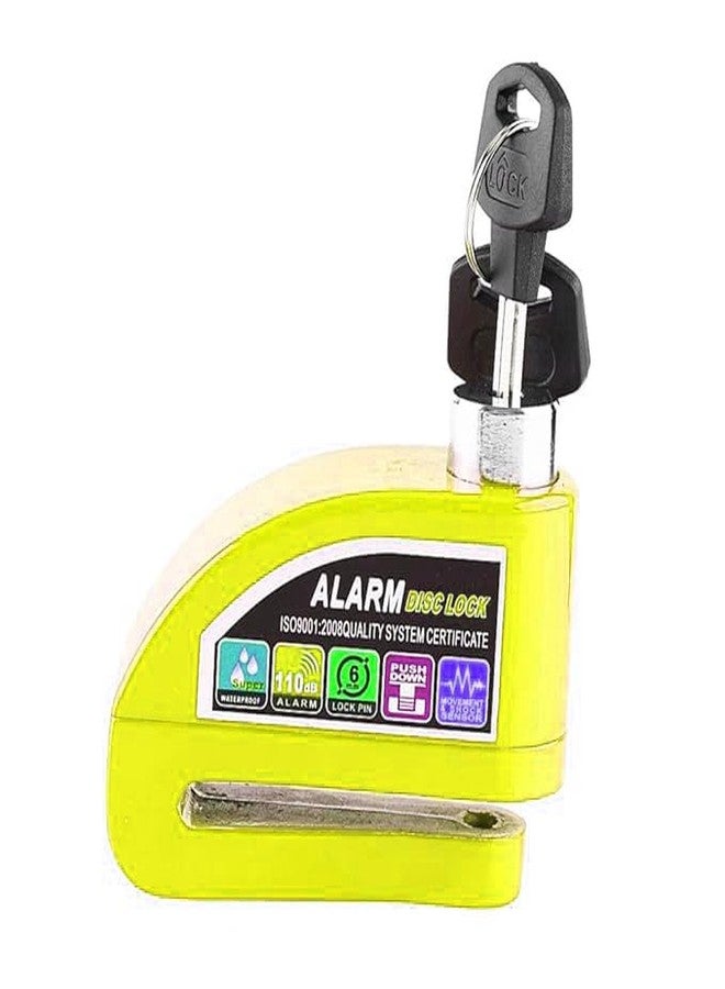 BUDWILL Alarm Padlock with Key Security Disc Lock Anti-Theft Waterproof Siren Sensor Padlock Electronic with 110DB Alarm Key Lock for Home/Office Door (Yellow) - Image 5